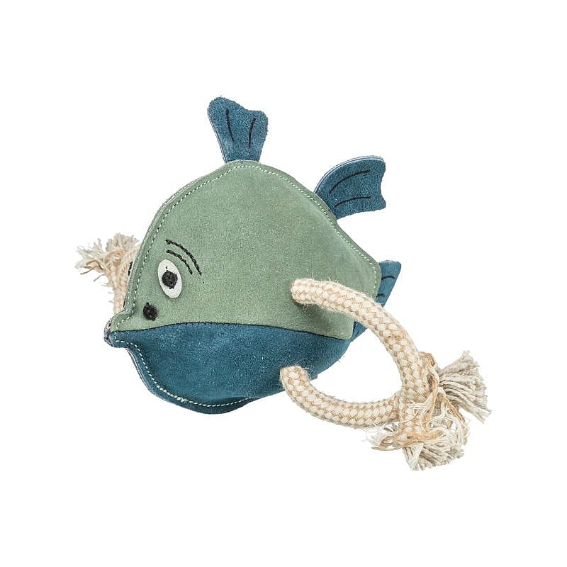 Trixie Vis Leer Met Touw Hond