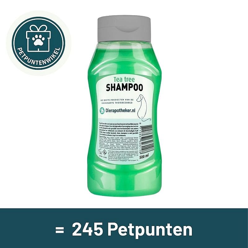 shampoo, dog, tea tree, groene fles, 500 ml