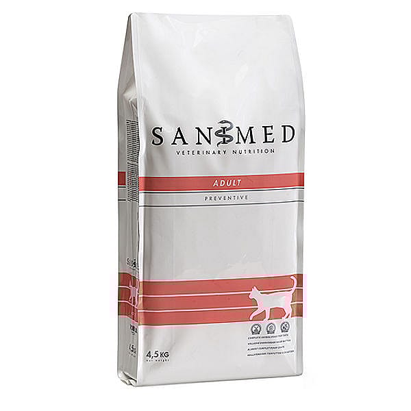 Sanimed Adult Kat: Volledige voeding - Ondersteunt urinewegen - Immuunsysteem - Huid 4.5 kg