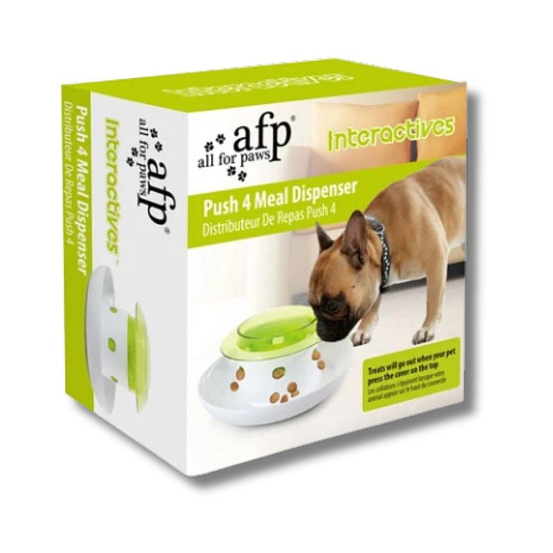 AFP Interactives Push 4 Meal Interactieve voer- en snackdispenser Hond