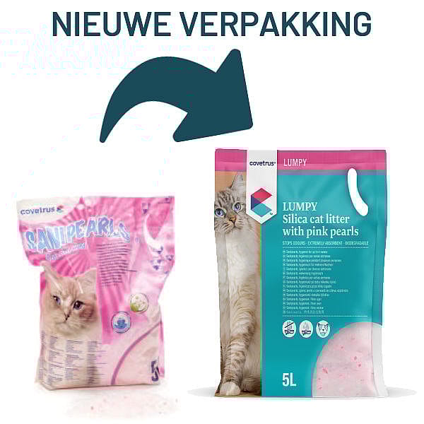 CVET Kattenbakvulling Lumpy Silica Roze