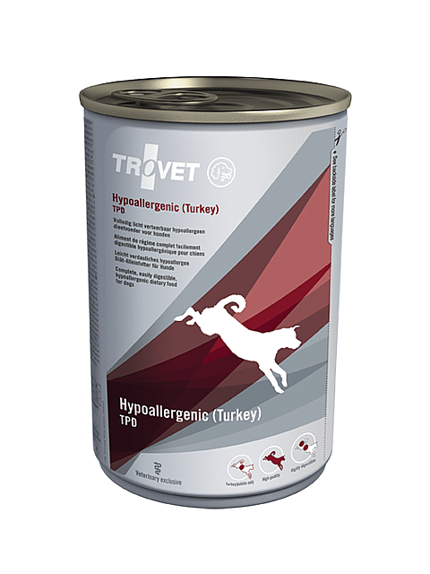 Trovet TPD Hypoallergenic (Turkey) 6 x 400 gram Hond