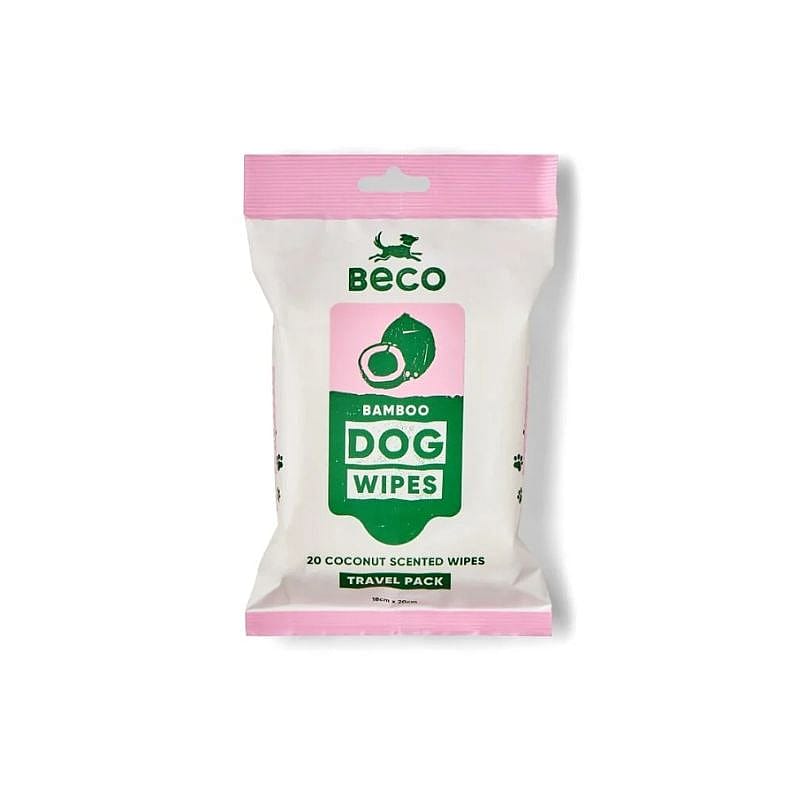 Beco BAMBOO Dog Wipes Travel 20 pack Hond