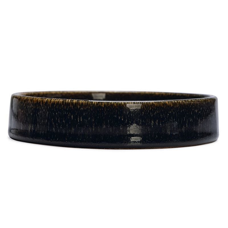 bangle, bracelet, ceramic, glossy, donkerbruin/zwart
