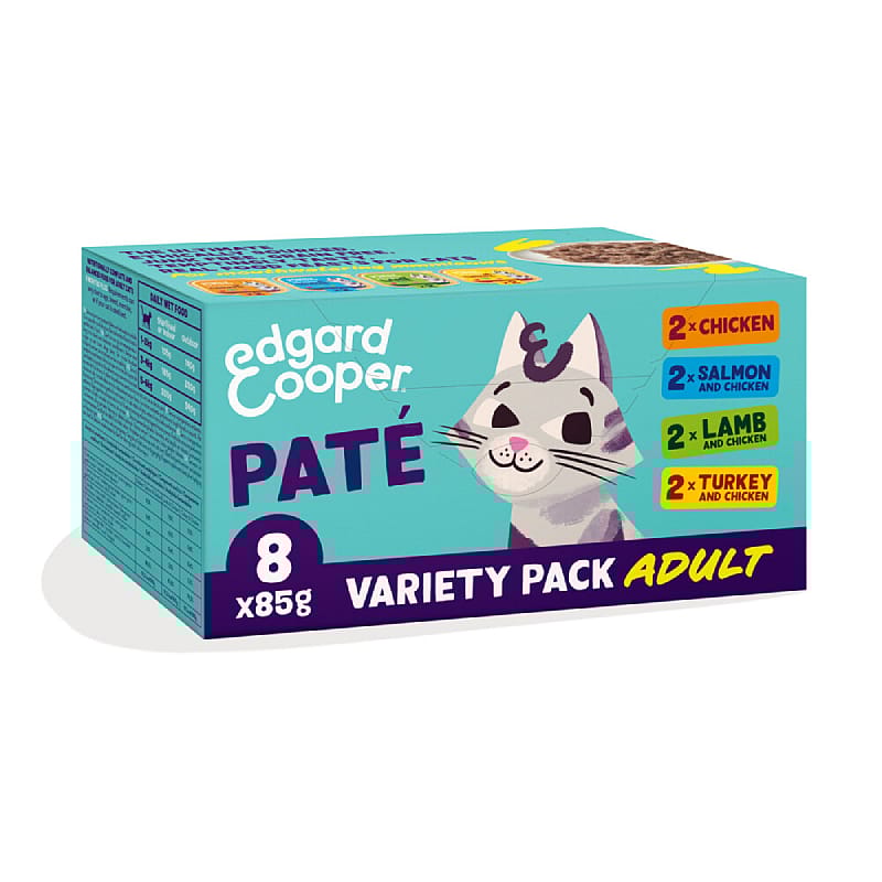 Edgard & Cooper Kuipjes Paté Multipack Adult Kat 8 x 85 gram