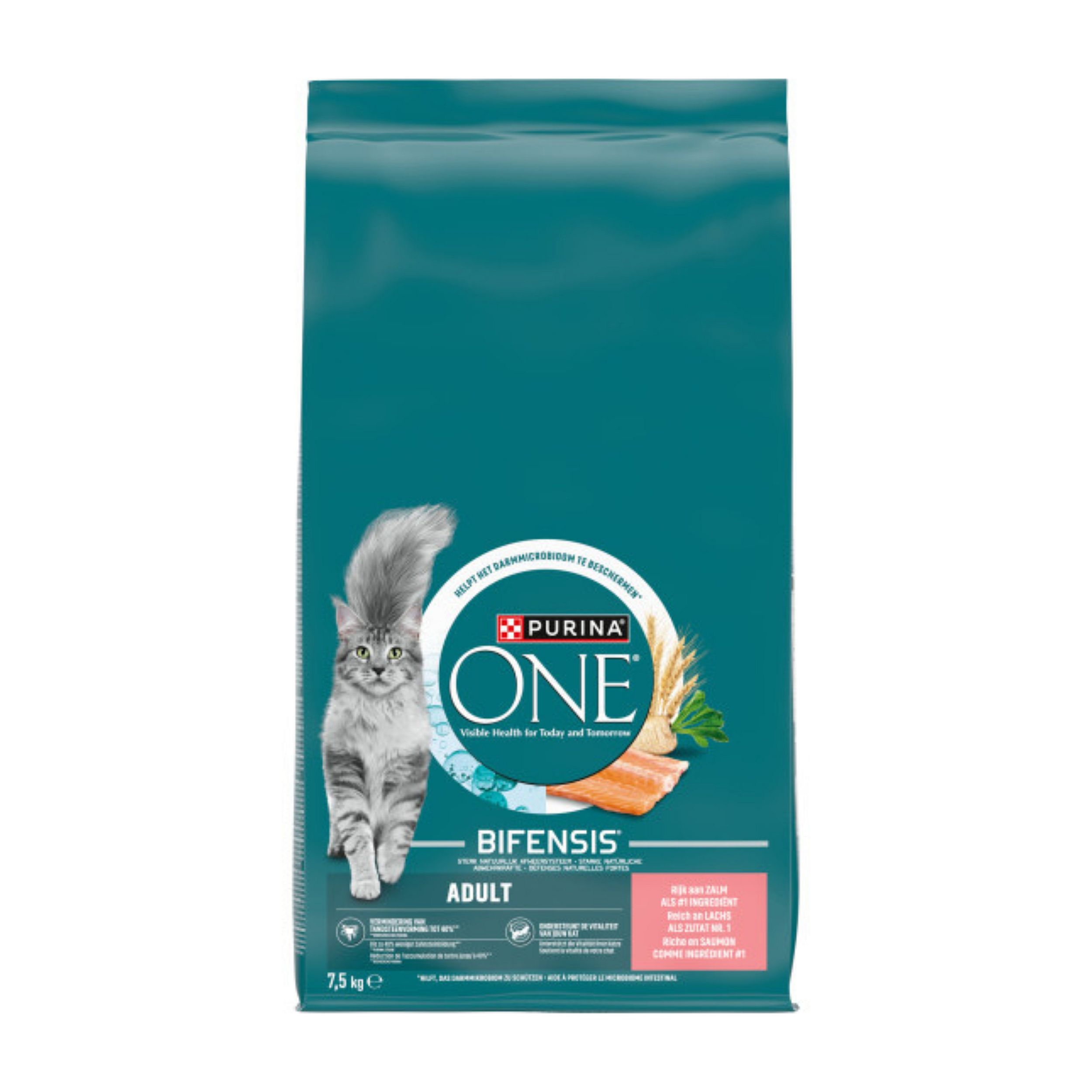 Purina One Adult Kat 7,5 kg zalm & volkoren granen