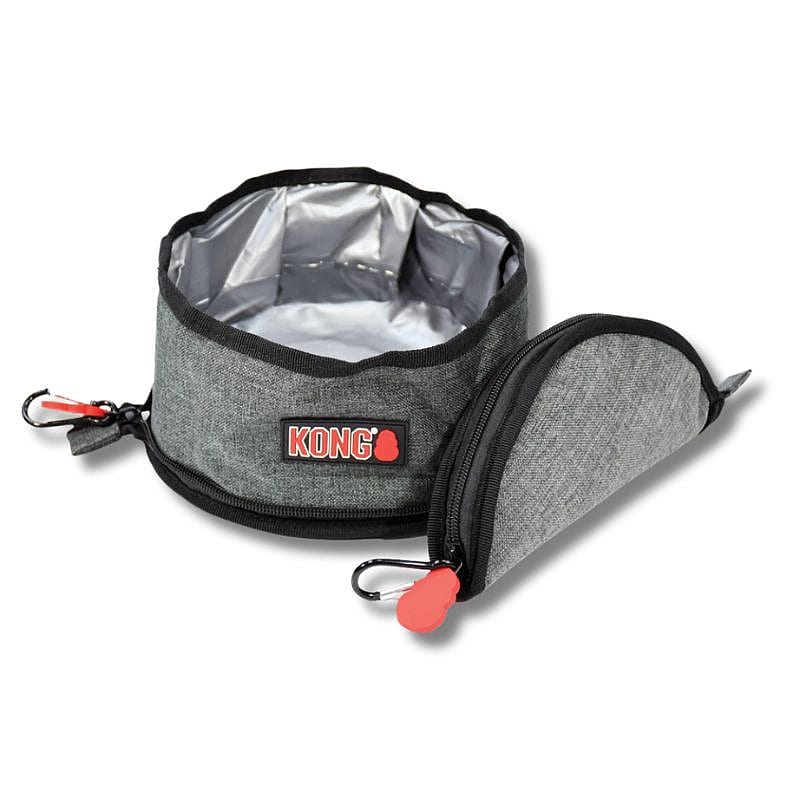 KONG Fold-Up Bowl Hond Dubbele Voer/Drinkbak