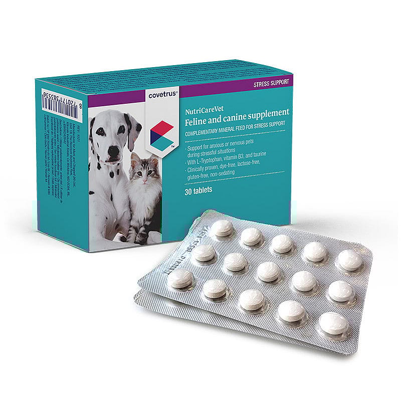 NutriCareVet Stress Support Hond Kat 30 kauwtabletten