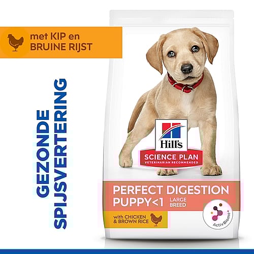 Hill's Science Plan Perfect Digestion Large Puppyvoer Kip & Rijst 14.5 kg