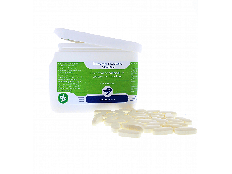 Dierapotheker Huisdierenmerk Glucosamine-Chondroitine 400-400 mg ca. 60 tabletten