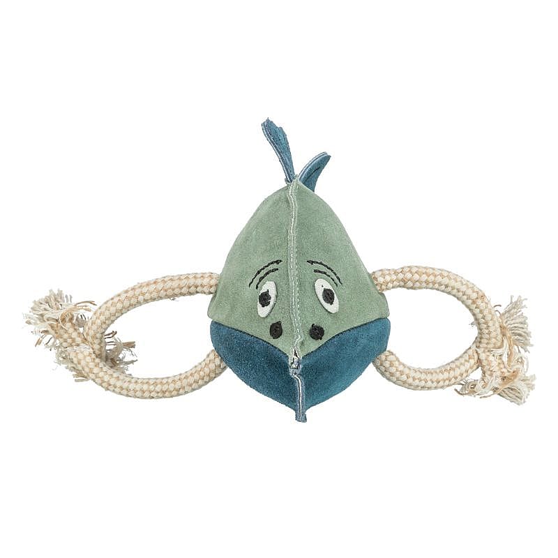 Trixie Vis Leer Met Touw Hond