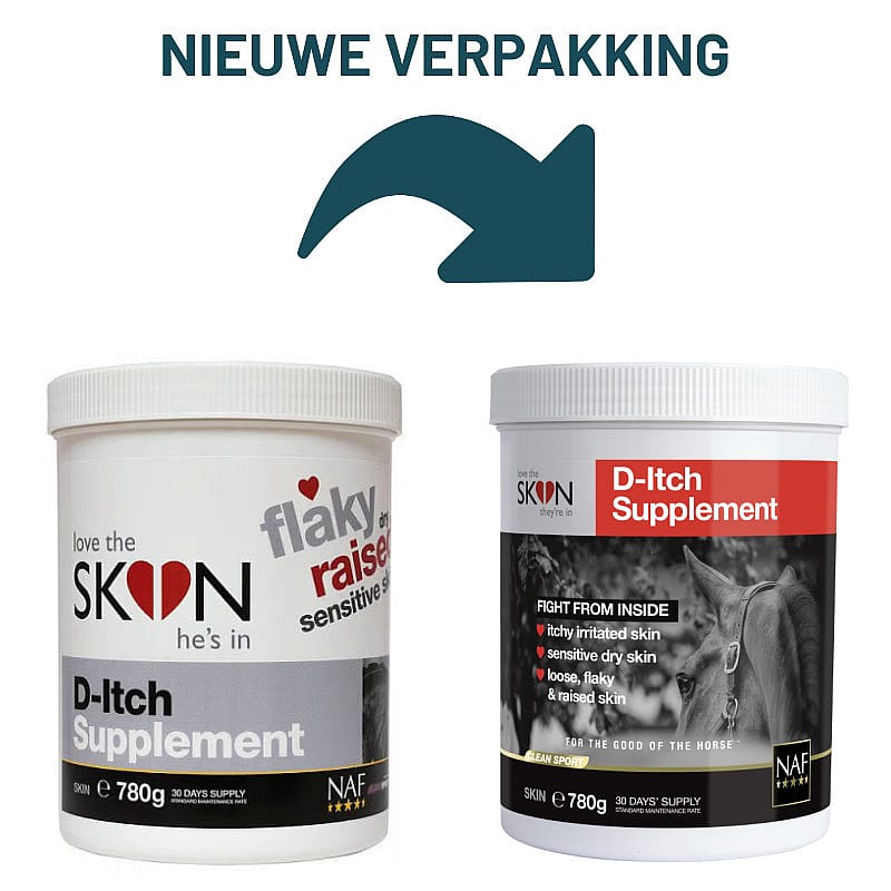 NAF D-Itch Supplement – Voor paarden met zomereczeem of huidproblemen 780 gram