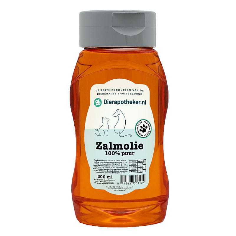 Dierapotheker Zalmolie Puur – Voor natuurlijke ondersteuning van binnenuit 300 ml