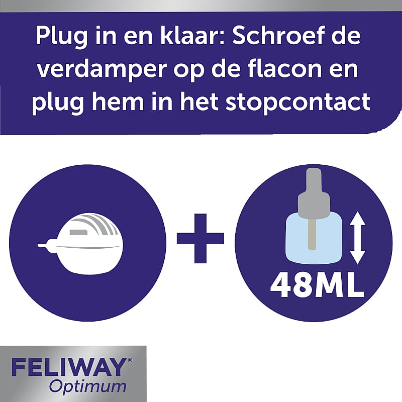 Feliway Optimum:  Kattenkalmering - Stress Vermindering - Optimum