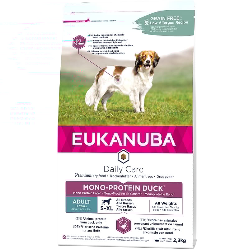 Eukanuba Daily Care Mono-Protein Adult Hondenvoer Eend 12 kg