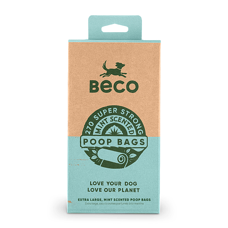 Beco Poop Bags Mint Scented Hond Value pack - 270 stuks