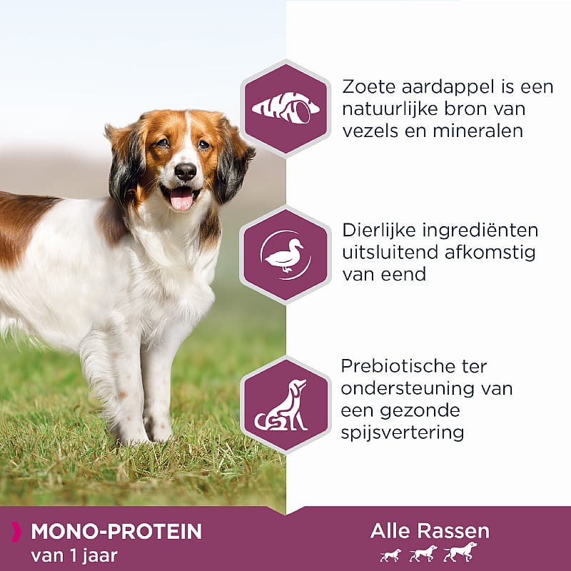 Eukanuba Daily Care Mono-Protein Adult Hondenvoer Eend 12 kg