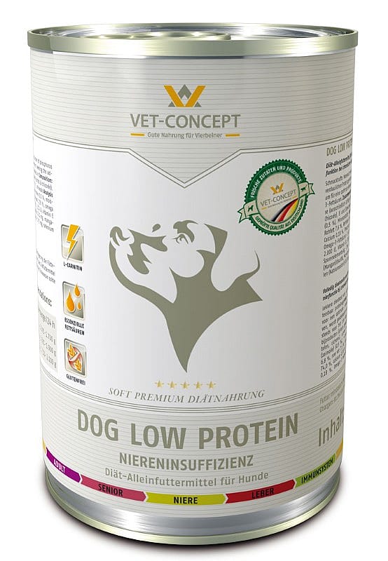 Vet-Concept Low Protein Hondenvoer 6 x 400 gram blikjes