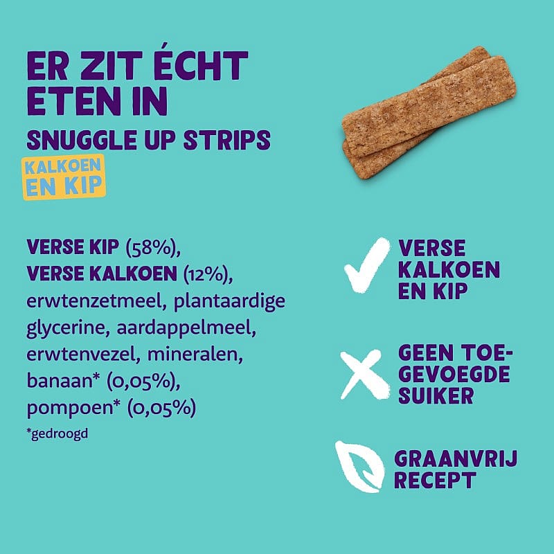 Edgard & Cooper Snuggle Up Strips Kalkoen & Kip 75 gram