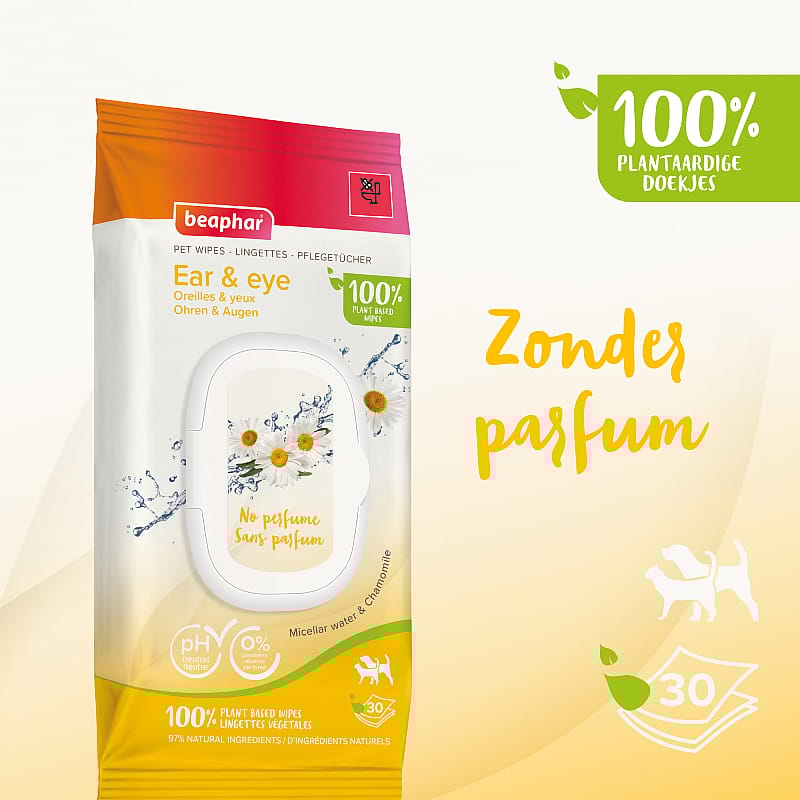 Beaphar Dierendoekjes Ogen & Oren Hond Kat 30 stuks