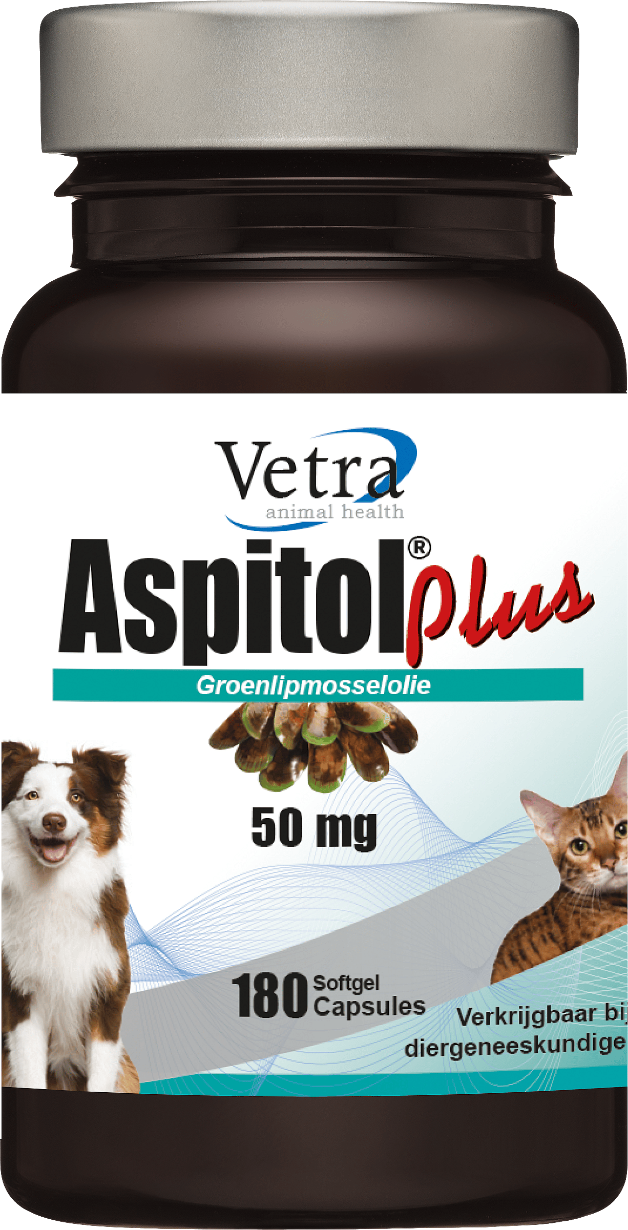 Vetra Aspitol Plus Omega-3 Hond Kat 180 capsules