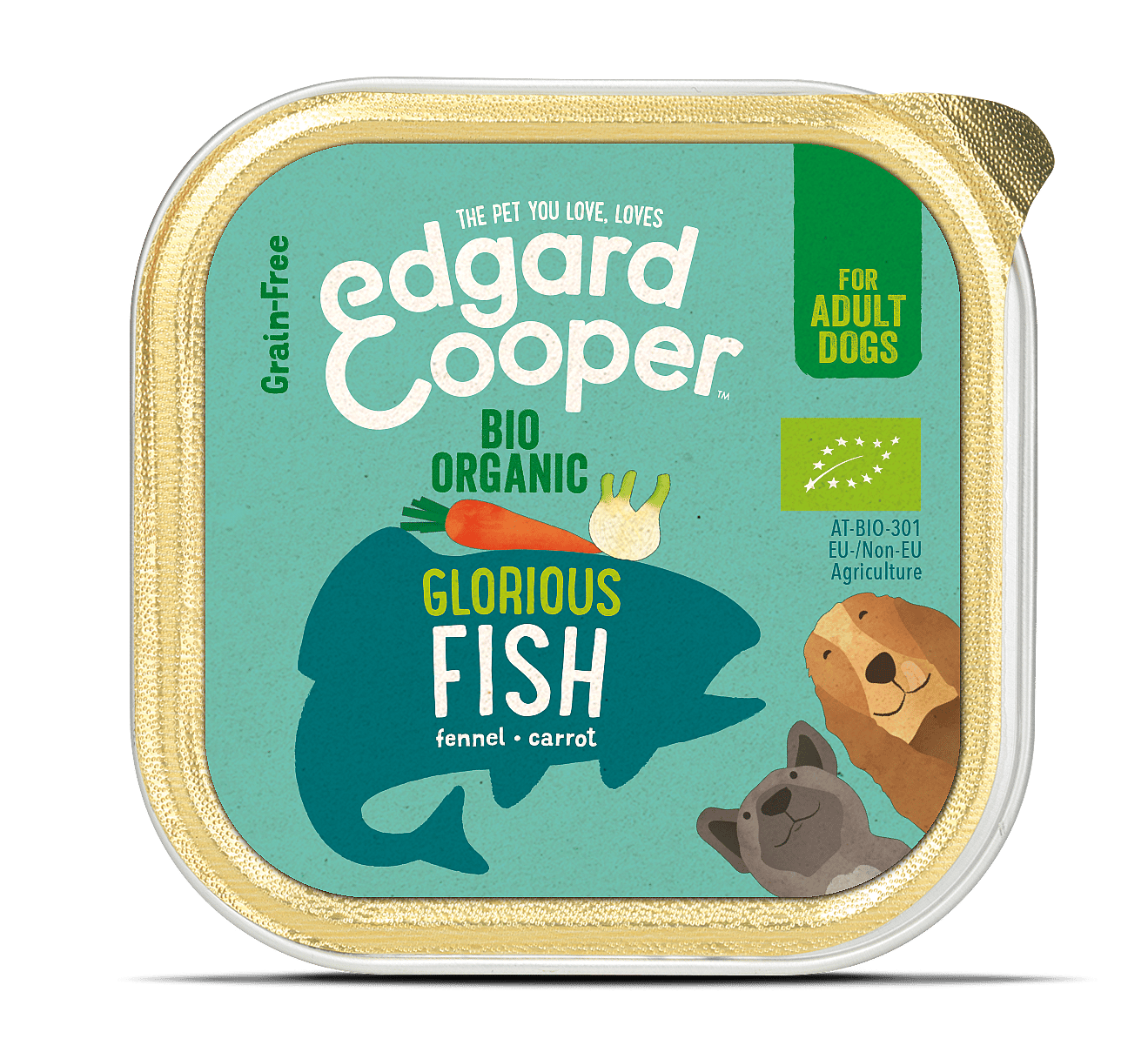 Edgard & Cooper Adult Hondenvoer Biologisch Kuipjes Vis 17 x 100 gram