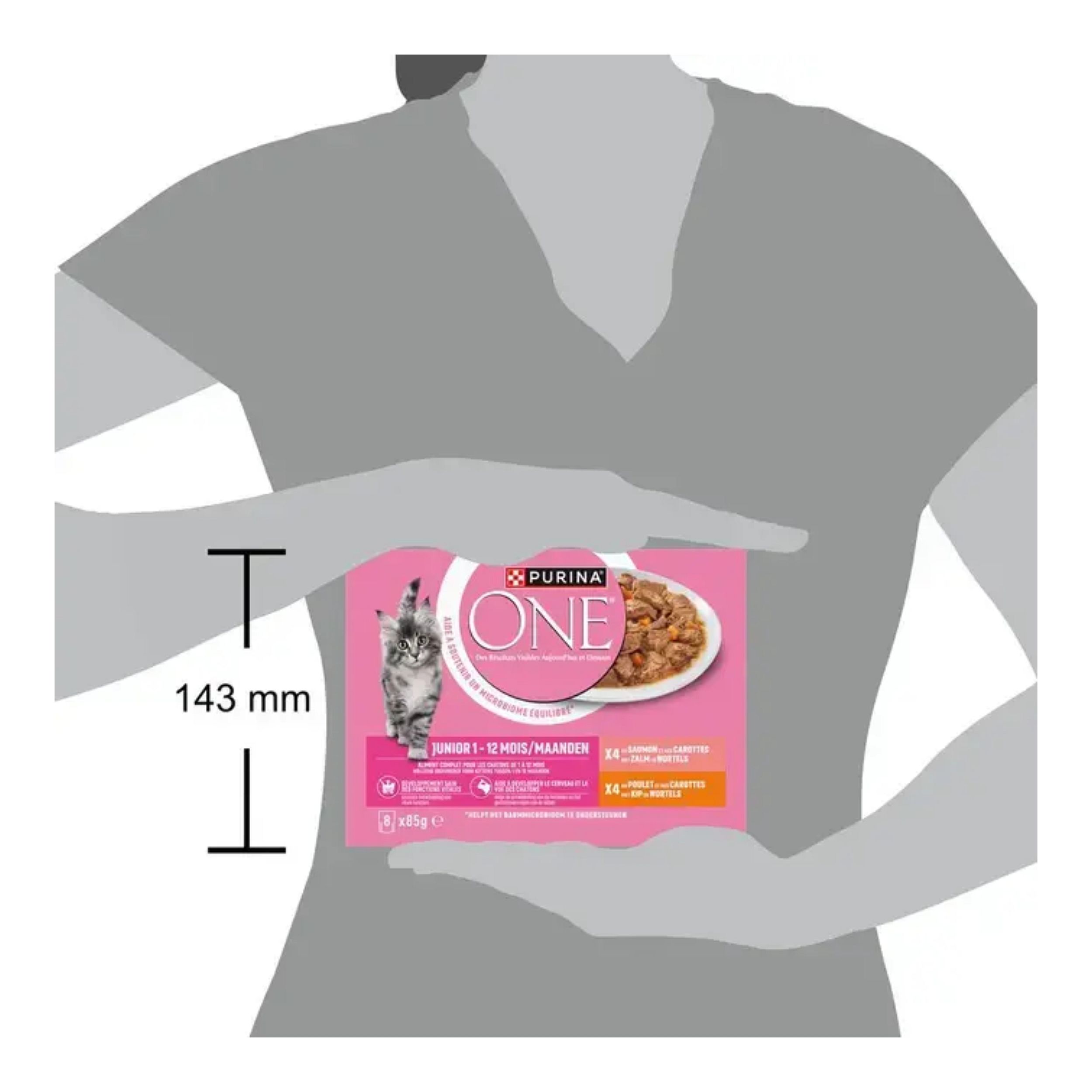 Purina One Junior Kitten Kip & Zalm 8 x 85 gram