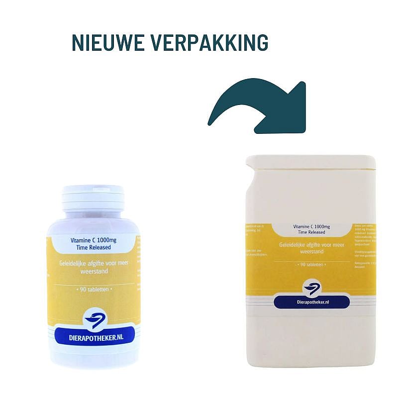 Dierapotheker Huisdierenmerk Vitamine C 1000 mg TR Time Release ca. 90 tabletten