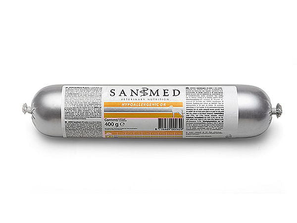 Sanimed Hypoallergeen DR Worst (Eend & Rijst) 400 gram: Dieetvoer Hond Voedselallergie