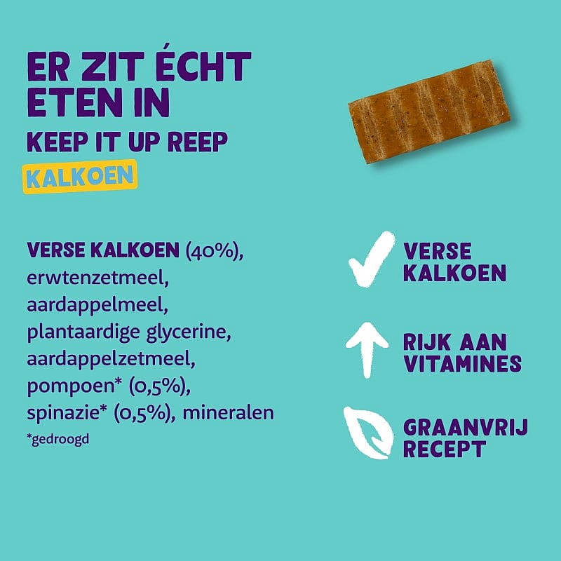 Edgard & Cooper Keep It Up Bar Kalkoen 30 gram