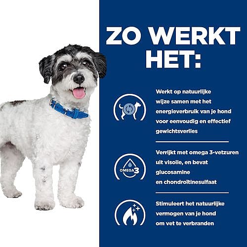 Hill's Prescription Diet Metabolic + Mobility Mini Weight Management hondenvoer met Kip 3 kg