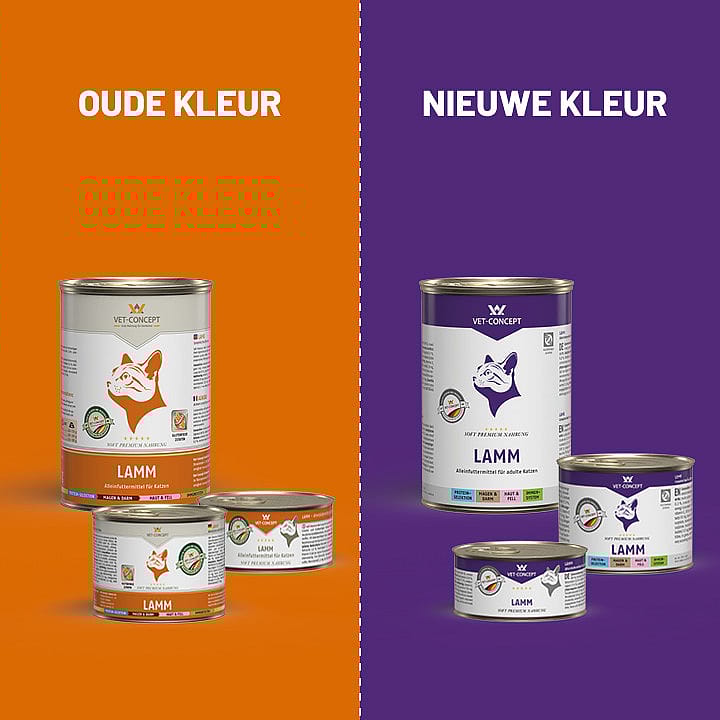 Vet-Concept Lam Kattenmenu 6 x 400 gram blikjes