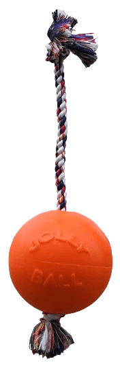 Jolly Ball Romp-n-Roll 10 cm - Baby Blue (Bosbessengeur) 10 cm - Oranje (Vanillegeur)