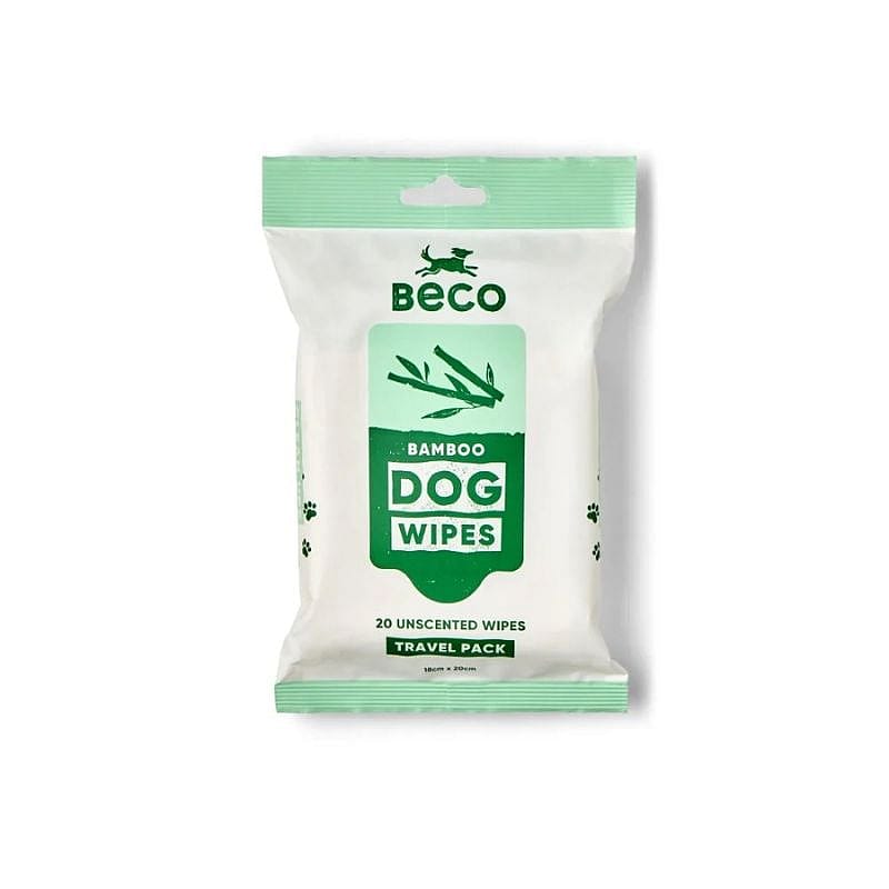 Beco BAMBOO Dog Wipes Travel 20 pack Hond