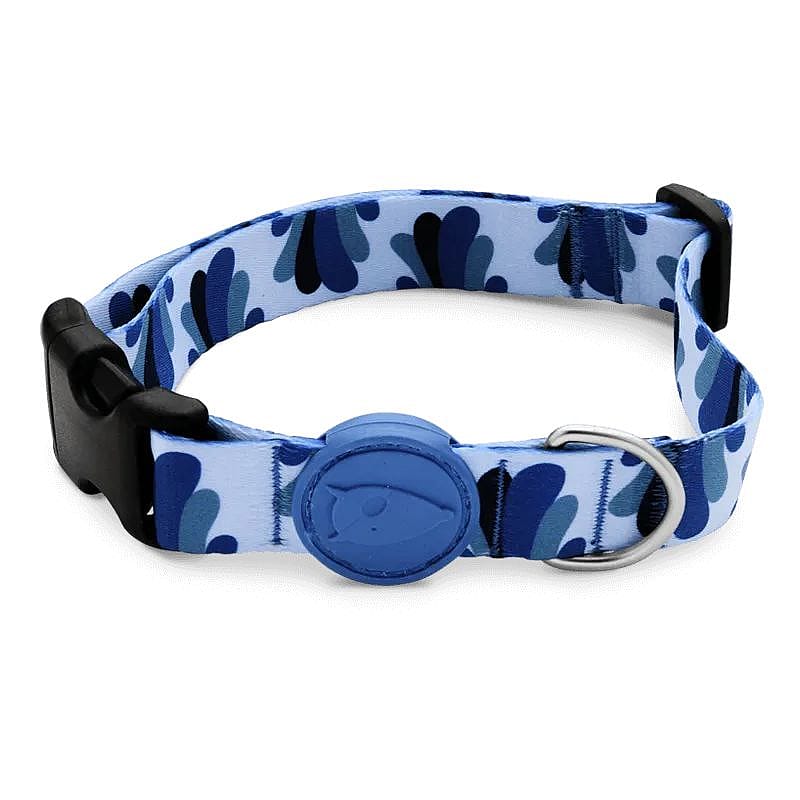 Morso Honden Halsband Gerecycled Small Splash Blauw