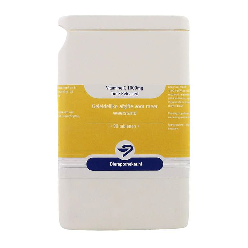 Dierapotheker Huisdierenmerk Vitamine C 1000 mg TR Time Release ca. 90 tabletten