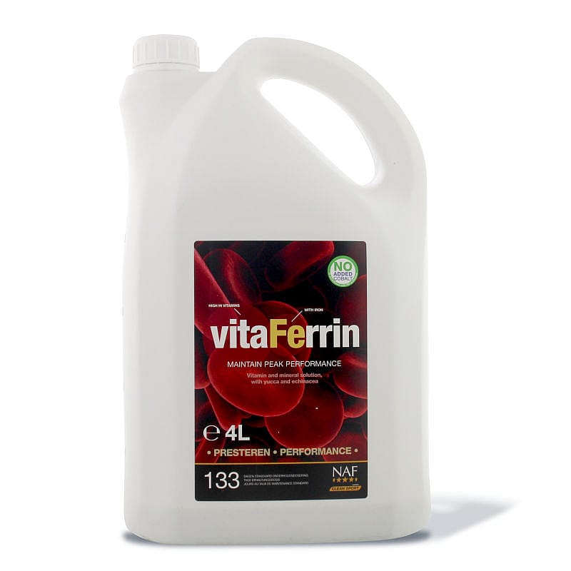 NAF Vitaferrin – IJzerrijk supplement voor sportpaarden 4 liter
