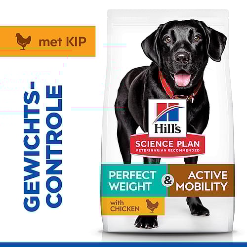 Hill's Science Plan Perfect Weight & Active Mobility Large Breed Adult Hondenvoer met Kip 12 kg
