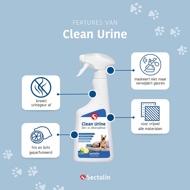 Sectolin Clean Urine Sprayflacon Hond Kat 500 ml