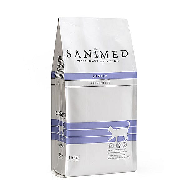Sanimed Senior Kat: Nier & Lever Ondersteuning - Gezonde Blaas - Oudere Katten 1.5 kg