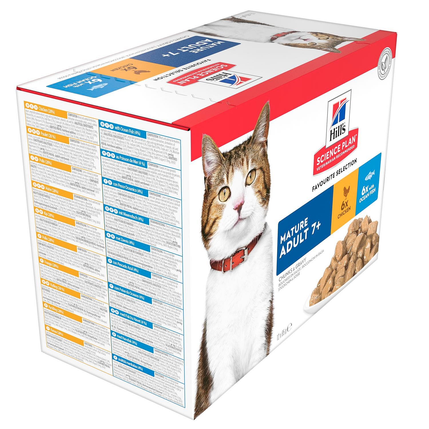 Hill's Science Plan Mature Adult 7+ Kattenvoer Maaltijdzakjes 12 x 85 gram