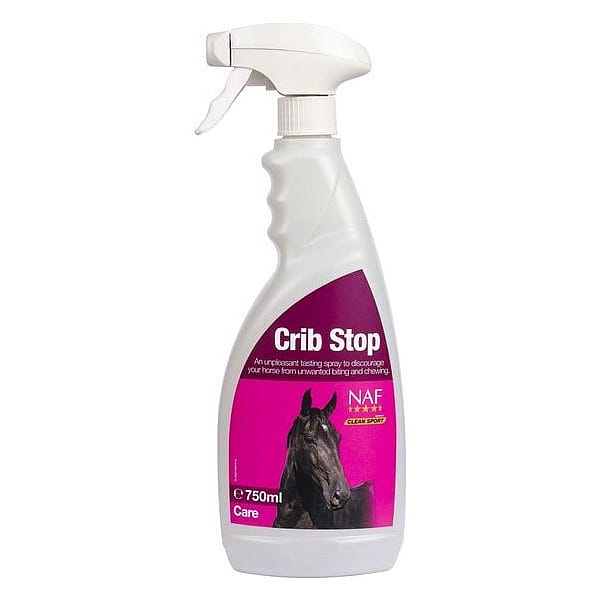 NAF Crib Stop Spray 750 ml – Tegen luchtzuigen en bijtgedrag bij paarden