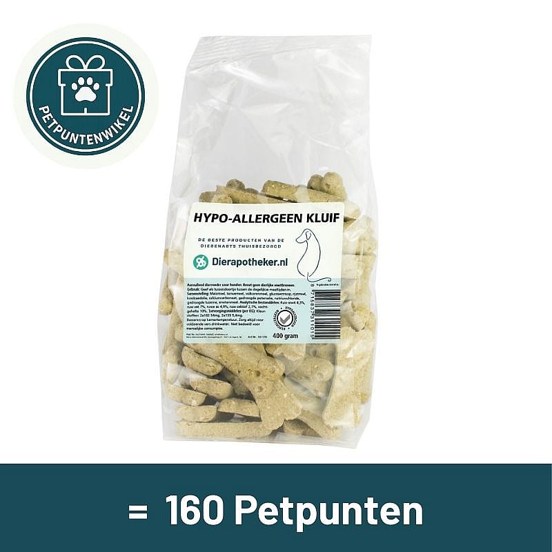 hypoallergeen lekkers, huisdiertendsnacks, hondensnoep, krokante brokjes, 400 gram