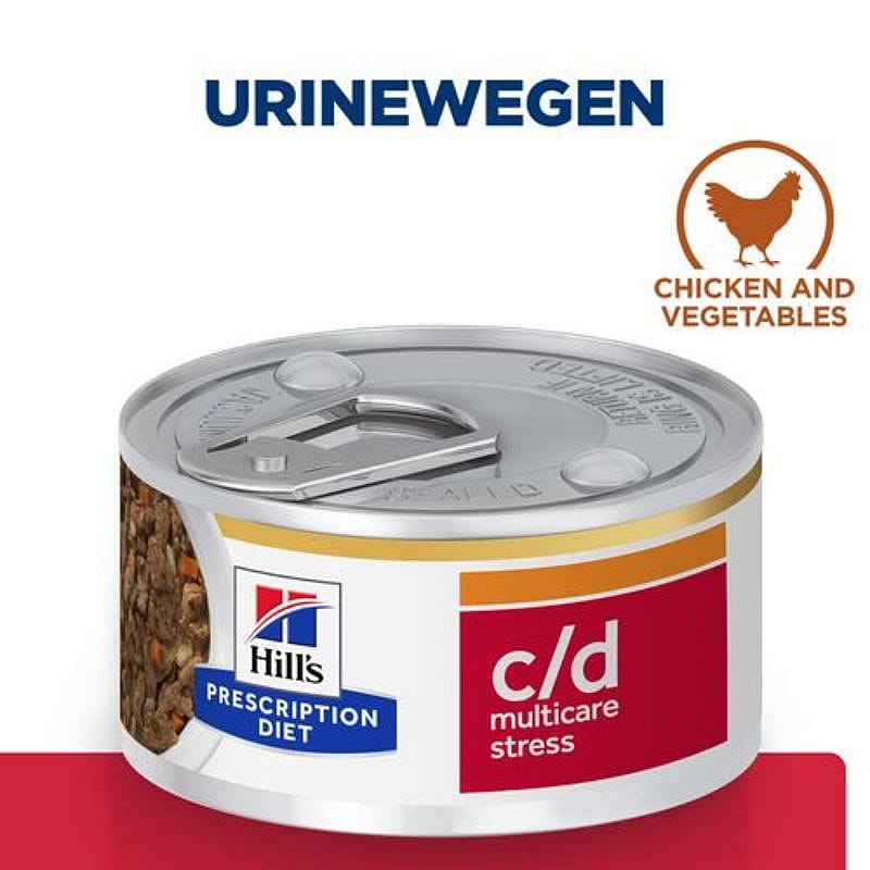 Hill's Prescription Diet CD Urinary Multicare Stress Urinary Care Kattenvoer 24 x 82 gram stoofpotjes - Kip