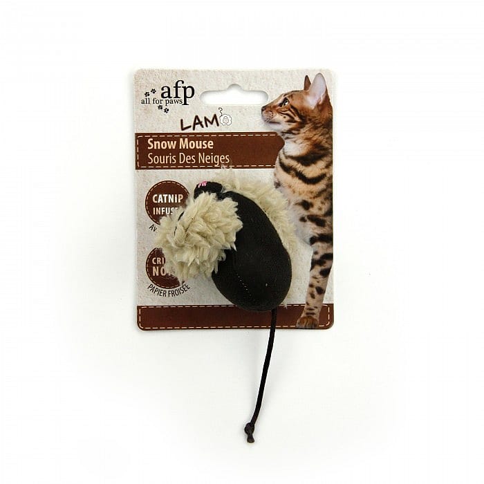 AFP Lambswool Snow Mouse Catnip