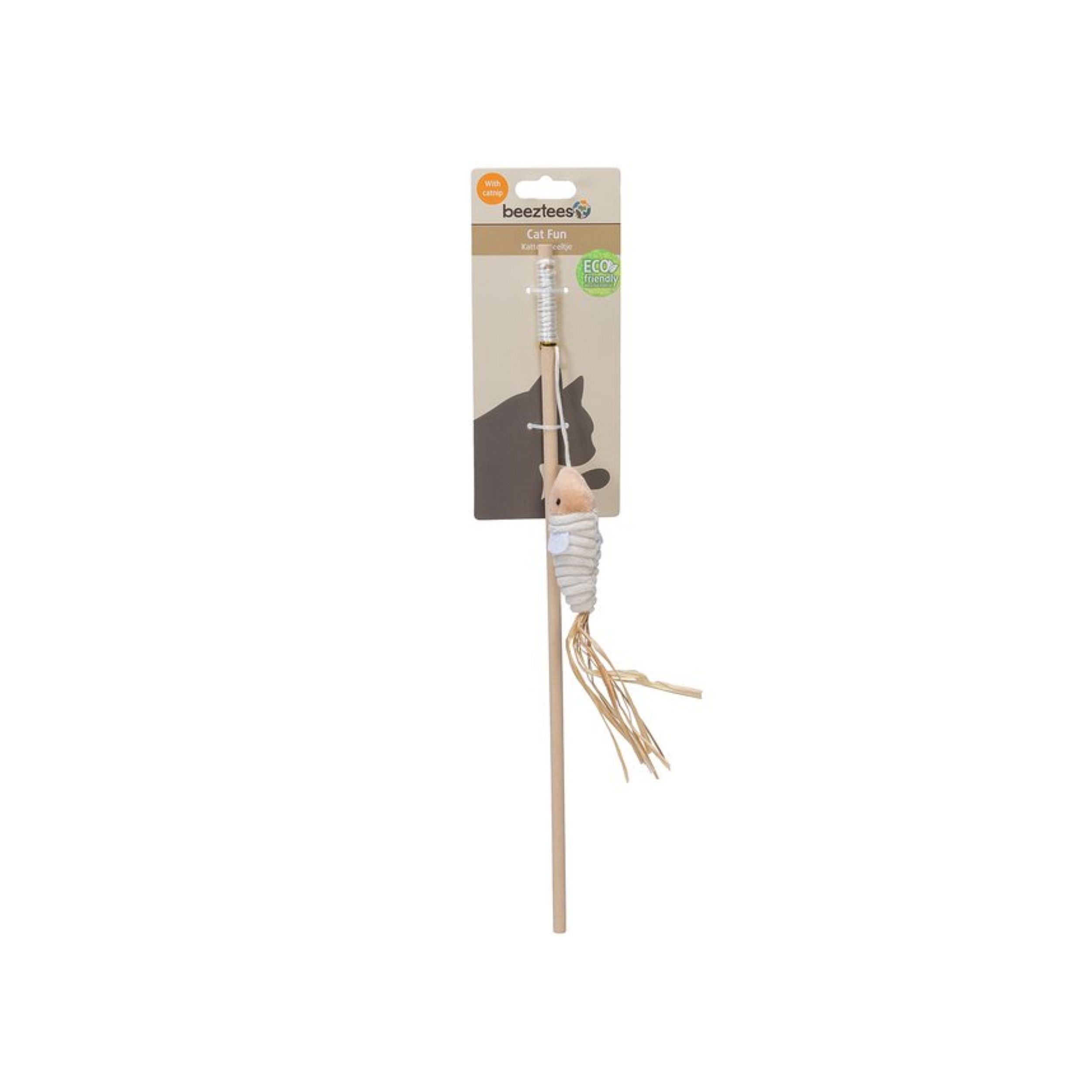 katten speelgoed, kattenstok, kruidstok, stof geleverd, touw