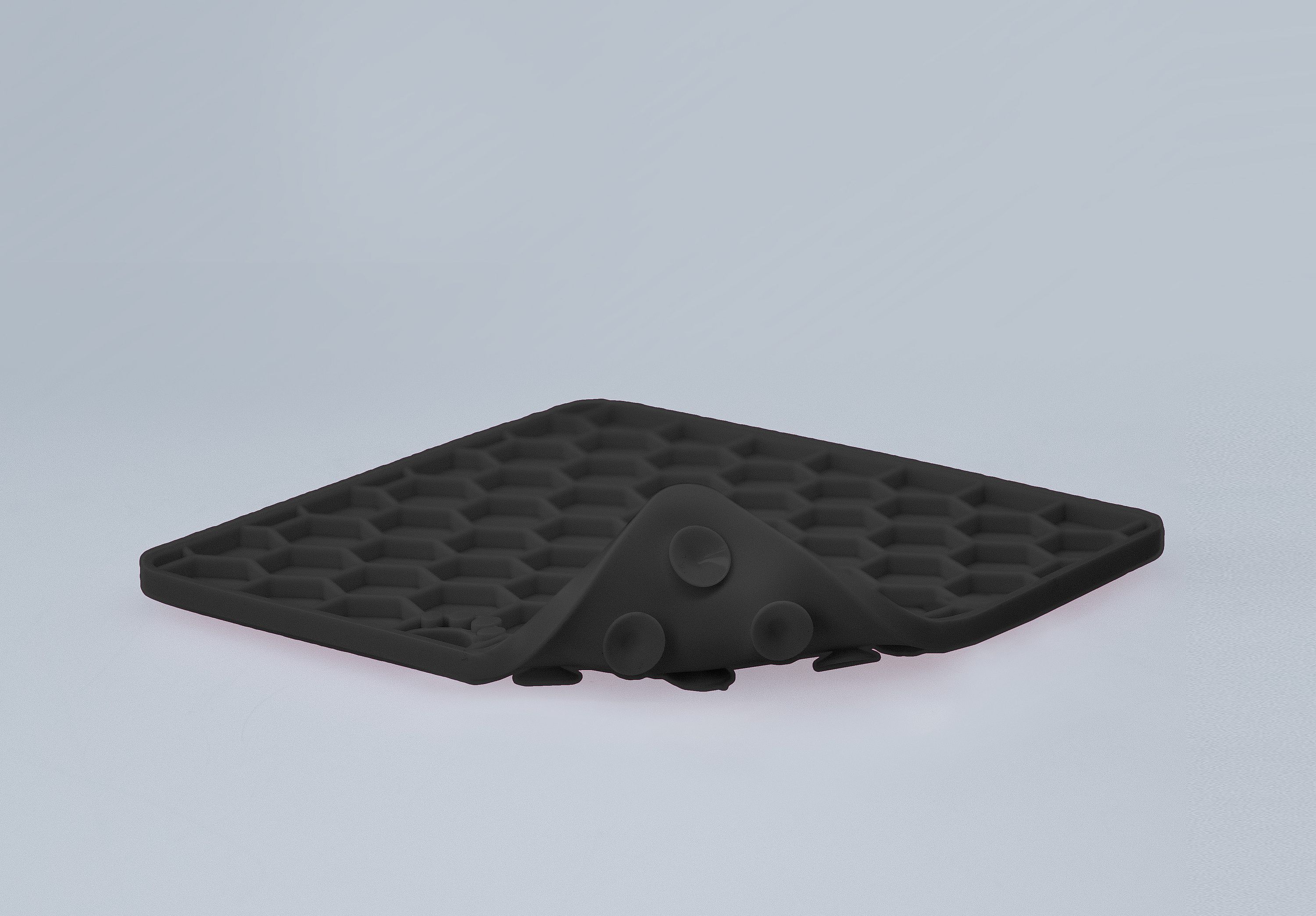 Eat Slow Live Longer Honeycomb Lick Mat Grijs