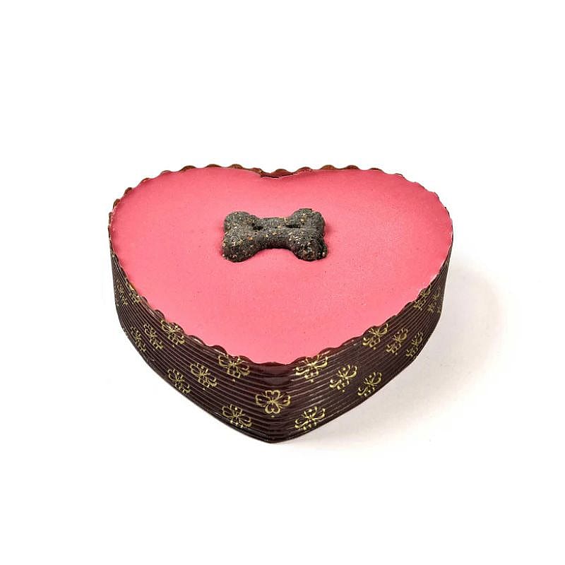 The Barking Bakery Yoghurt Topped Pawty Cake Met Kaars Hond