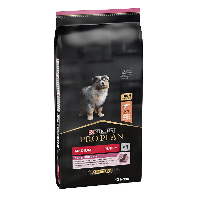 Purina Pro Plan Medium Puppy Sensitive Skin Hondenvoer Zalm 12 kg