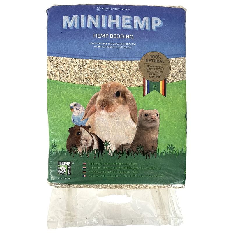 HempFlax MiniHemp Hennepvezelstrooisel Bodembedekking 3 kg Konijn Knaagdier Vogel